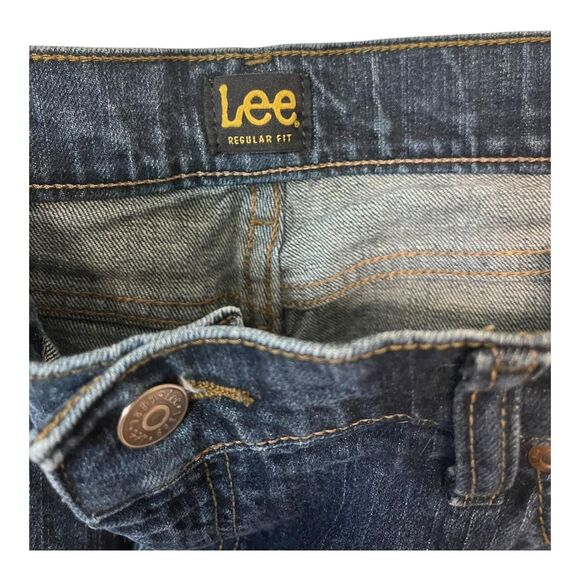 Lee Men's Blue and Navy Jeans - Picture 6 of 6